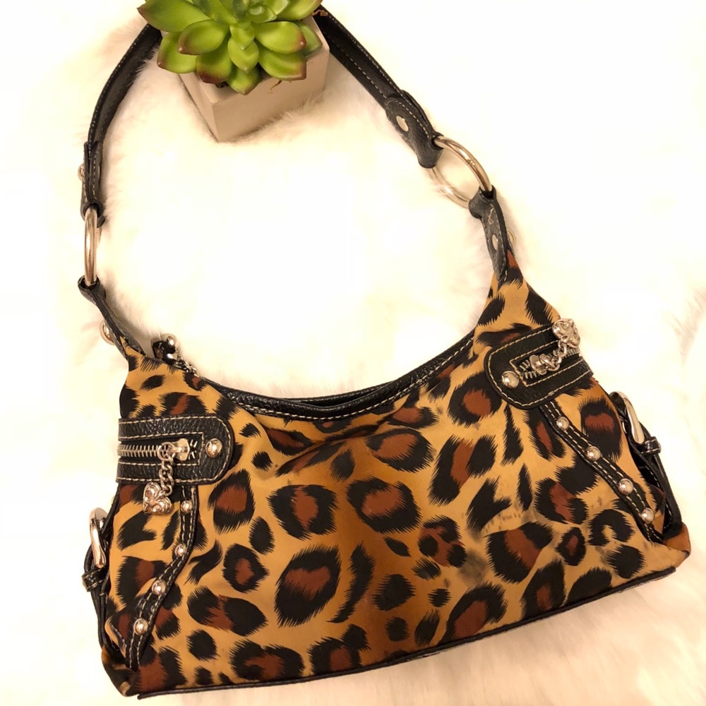 Kathy Van Zeeland Leopard Print Purse